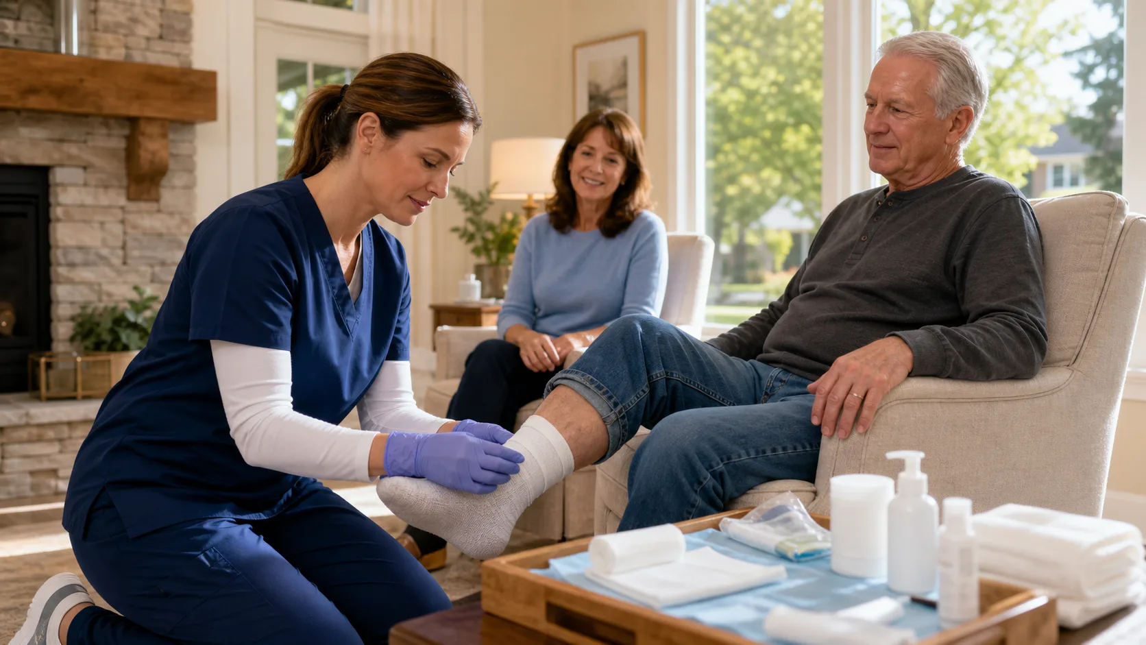 What Diabetic Foot Ulcer Treatment Looks Like in Michigan Homes